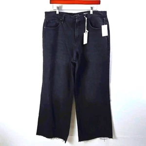 Good American Damen Wide Leg Cropped schwarze Jeans Gr. 12/31 - neu mit Etikett - Bild 1 von 11