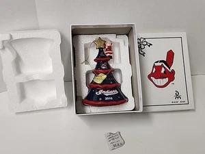 Cleveland Indians Danbury Mint 2010 Santa’s Tree adorno de Navidad con caja RARO - Imagen 1 de 11