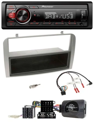 Pioneer MP3 1DIN DAB USB Lenkrad Autoradio für Alfa GT 147 07-10 silber Ablagefa - Bild 1 von 4