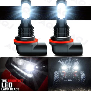 For Honda Rancher 420 2007 2016-2017 ATV 3pins LED Headlight 6000K Bulbs - Picture 1 of 11