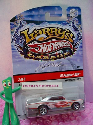 Pontiac GTO #2 2009 Hot Wheels Larry Garage Holiday '67❄️ plateado; pilotos reales Foto 1 de 3