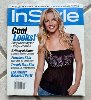 Britney Spears INSTYLE MAGAZINE July 2002 Fashion SHAKIRA Jewel ALICIA KEYS - Image 1 of 4