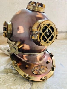Antiker Taucher Taucherhelm Mark V US Navy Helm Marine Deep Scuba Helmet Geschenk - Bild 1 von 10