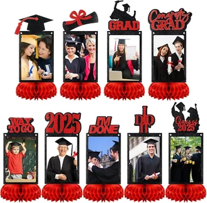 9 Pcs Graduation Decorations Class of 2025 Table Centerpieces Congrats Glitter G - Picture 1 of 12