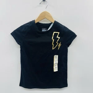 Cat & Jack Youth Girls Small 6/7 Short Sleeve Lightning Bolt Graphic Tee 2507 - Picture 1 of 5