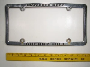 PLASTIC License Plate DEALER Car Tag Frame MERCEDES-BENZ Cherry Hill NJ 8Y1 - Picture 1 of 1