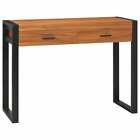 Desk With 2 Drawers 100X40x75 Cm Teak Wood Vidaxl