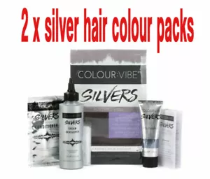 2xColour Vibe Vibrance Silvers Amethyst Schatten temporärer Haarfärbemittel semi-permanent - Bild 1 von 35