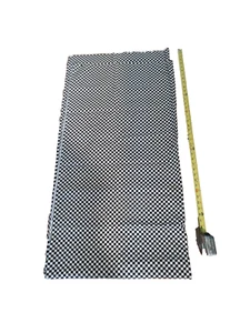 Checkered Flag Fabric New Black & white check Cotton 2.5 yards x 45" not washed - Picture 1 of 5
