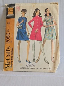 McCall's Schnittmuster 2086 Umstandskleid in 2 Versionen Gr. 10 -komplett geschnitten- - Bild 1 von 4