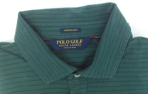 Polo Golf Ralph Lauren Men's Stretch Lisle 92% Cotton Dark Green Polo Size Large - Picture 1 of 12