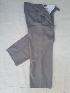 Burberry London Pants Mens 32in Beige Wool PELICAN Embroidered Made in Spain - Picture 1 of 13