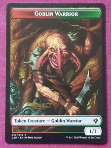 Magic The Gathering Commander 2020 C20 Goblin Warrior Drake tarjeta fichas Magic The Gathering Magic The Gathering - Imagen 1 de 2