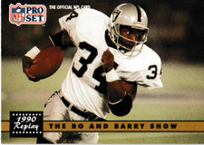 1991 PRO SET   / BO JACKSON "BO AND BARRY SHOW" CARD