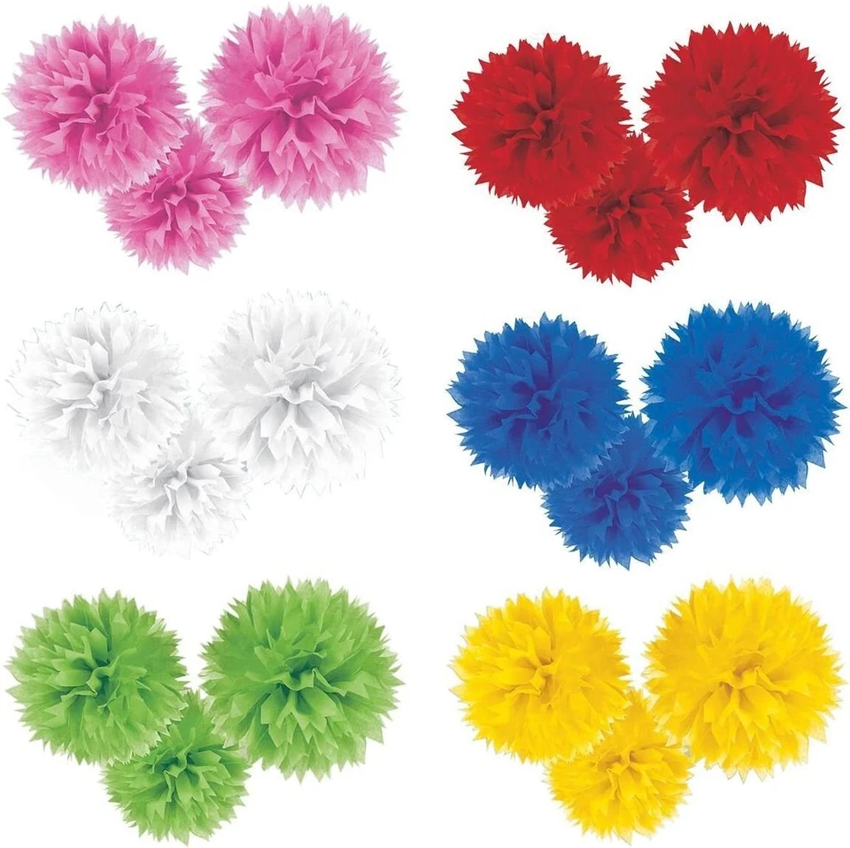 Paper Decorative Pom Poms Pack of 3 - Image 1 of 1