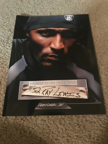 Vintage 2004 RAY LEWIS REEBOK Poster Print Ad BALTIMORE RAVENS LOCKER Cover