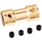 2X(RC Airplane 3mm to 5mm Brass Motor Coupling Shaft Coupler Connector U5P1)