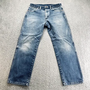 Jeans denim Wrangler 13MWZPW etichetta 33x30 taglio cowboy sbiadimento dritto - Foto 1 di 24