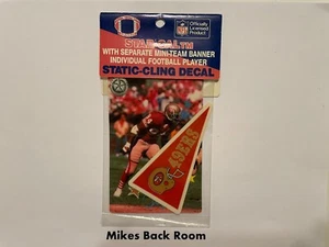 Vintage SF 49ers MINI PENNANT #94 CHARLES HALEY STAR-CAL STATIC CLING DECALS NIB - Picture 1 of 3