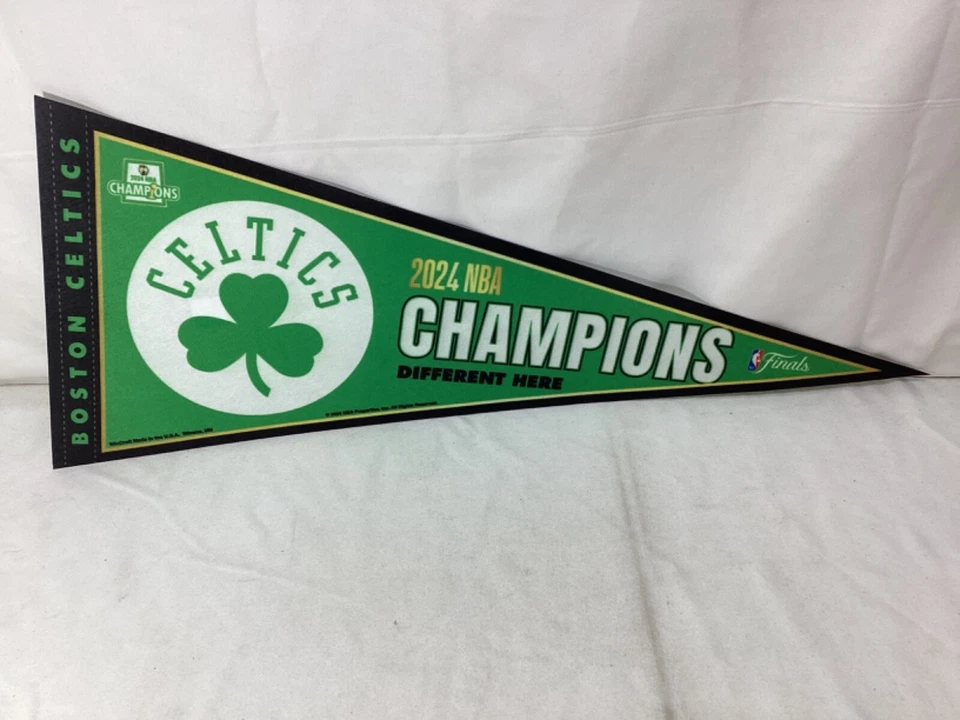 Boston Celtics 2024 NBA Finals World Champions Pennant Classic Different Here ! - Image 1 of 1