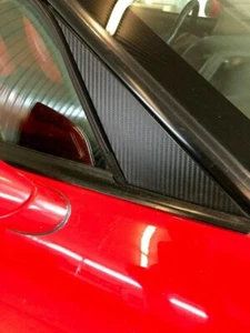 Black Carbon Fiber Decal A Pillar Trim for 97-2004 C5 Chevrolet Corvette - Picture 1 of 4
