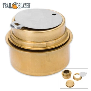 Survival Brass Portable Cooking Camping Alcohol Burner Stove w/ Flame Regulator - Picture 1 of 3