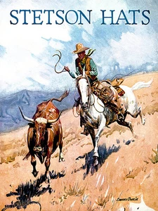 1950's Stetson Hats - Promotional Advertising Poster - Picture 1 of 1