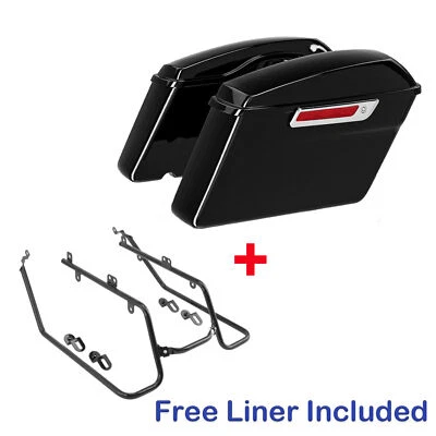 Alforjas rígidas para Harley Dyna modelos FXD 2008-2017 con soportes de conversión Foto 1 de 4