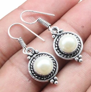 Fresh Water Pearl Gemstone Dangle Earring Handmade Jewelry U247-A113 - Picture 1 of 1