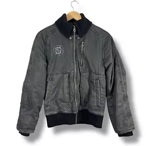 Giacca stile bomber grigio Y2K 2010 Diesel look a strati - Foto 1 di 16