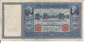 GERMANY, 100 MARK, 1908 - Picture 1 of 2