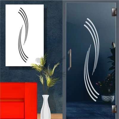 Aufkleber für Glastür Klebefolie Glas Tür Dekor Folie Sticker sichtschutzfolie - Bild 1 von 4
