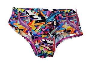 SPEEDO Kids Boys Deep Sided Brief Swimming Trunks Purple Size 28" (18) - Picture 1 of 2