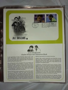 US Stamp PCS Panel FDC 1995 JAZZ MUSICIANS COLLECTION Charles Mingus/Thelonious - Picture 1 of 2