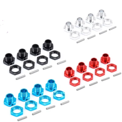 4x Alu 17mm Radmitnehmer Radnabe Sechskantmutter Für 1/8 RC Auto Truck Buggy - Bild 1 von 2