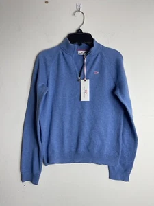 Vineyard Vines Girls Soft Sweater Size L 14 Blue With Pink Whales - Picture 1 of 5
