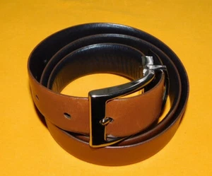CINTURÓN REVERSIBLE COLE HAAN NEGRO/MARRÓN CLARO CUERO GENUINO TALLA 32/80cm.. - Imagen 1 de 5