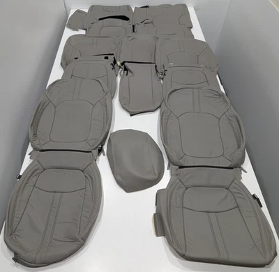 Fundas de asiento de cuero gris W125 para Honda Pilot Sport EX-L Touring 2023-2025 Foto 1 de 4