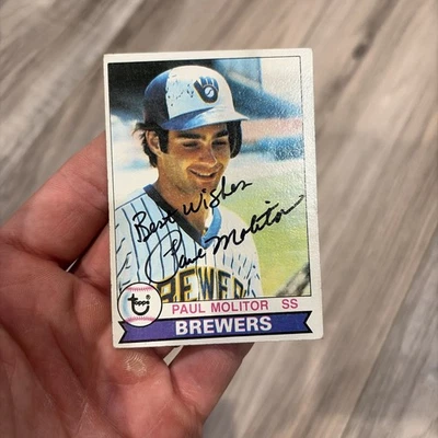 1979 年 Topps 棒球 #24 保罗·莫利托签名亲笔签名(无真品证明)*f1 — 第 1/4 张图片