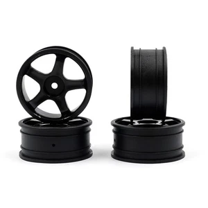 Ride 24mm 5 Spoke Rim 4 pcs Black For 1/10 RC Touring Car # 35115 - Picture 1 of 2