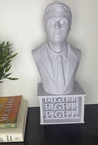 Busto de Charlie Kirk 12,5” figura escultura gris arte motivacional sin pintar - Imagen 1 de 7