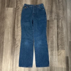 Wrangler Vintage 70s No Fault Straight Leg Cowboy Cut Blue Jeans - 10 Misses - Bild 1 von 7