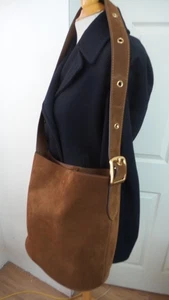 NWOT Coach Bleecker Bucket Bag Shoulder/Crossbody BROWN Suede CCC24 Outlet - Picture 1 of 14