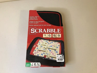 Scrabble To Go Travel Board Game Classic Crossword in Zipper Case NEW Sealed - Image 1 of 4