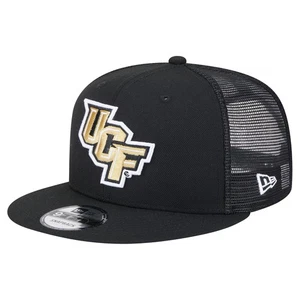 Men's New Era Black UCF Knights Trucker 9FIFTY Snapback Hat - Picture 1 of 6