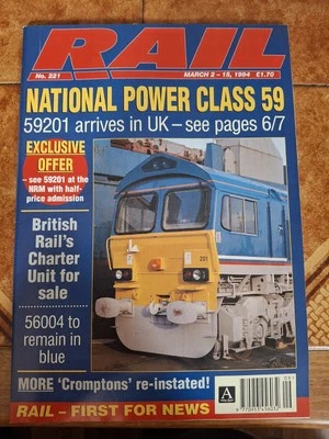 Rail magazine: No. 221 : Mar02-15  1994 : NATIONAL POWER CLASS 59 :(E) - Image 1 of 4