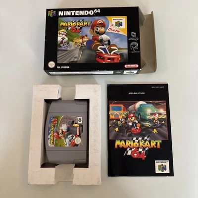 Mario Kart 64 Completo Completo CIB N64 Nintendo64 NOE PAL Ottime Condizioni Lotto - Immagine 1 di 4