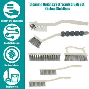 6Pcs Deep Cleaning Brushes Set Complete Scrub Brush Set Kitchen Dish Brush paGhf - Picture 1 of 12