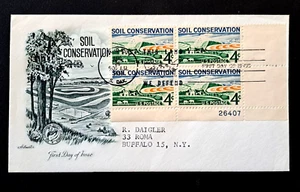 Bodenkonservierung, Scott # 1133 Plattenblock, FDC, Artmaster Cachet, 26.08.1959 - Bild 1 von 1