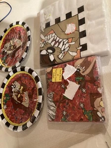 Taz hallmark party Plates And Napkins Vintage 1994 - Picture 1 of 2